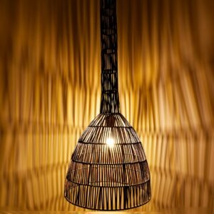 A lamp that is sitting on a table